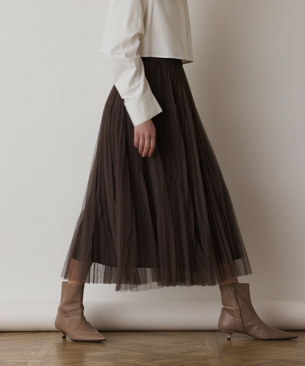 GRACE CONTINENTAL チュールマチプリーツスカート