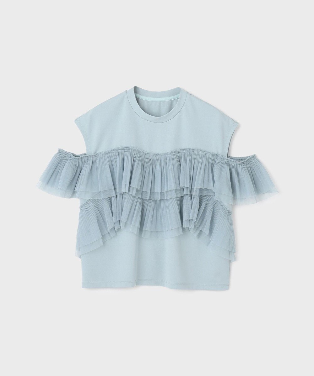 GRACE CONTINENTAL プリーツチュールカットトップ