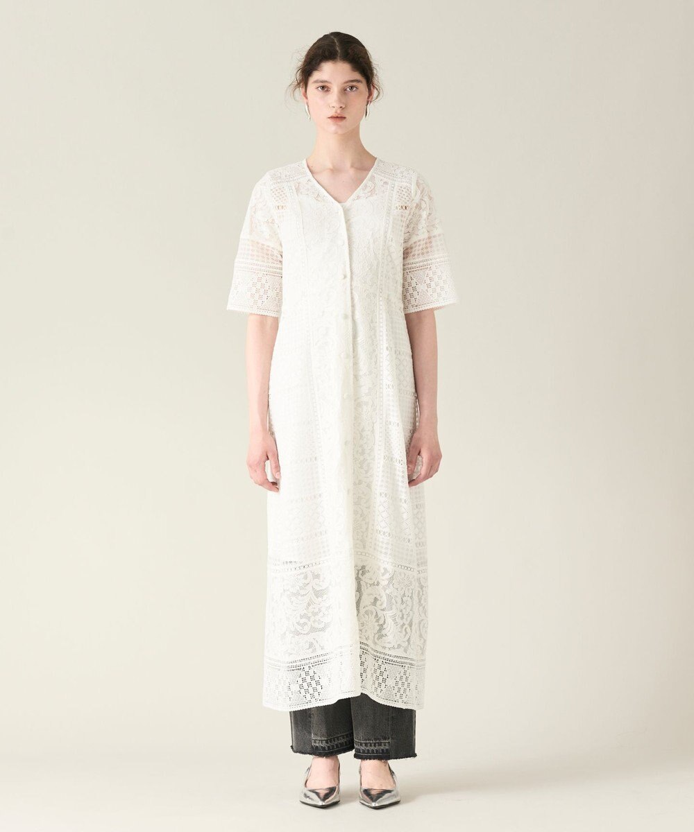 GRACE CONTINENTAL コンビレースVネックワンピース