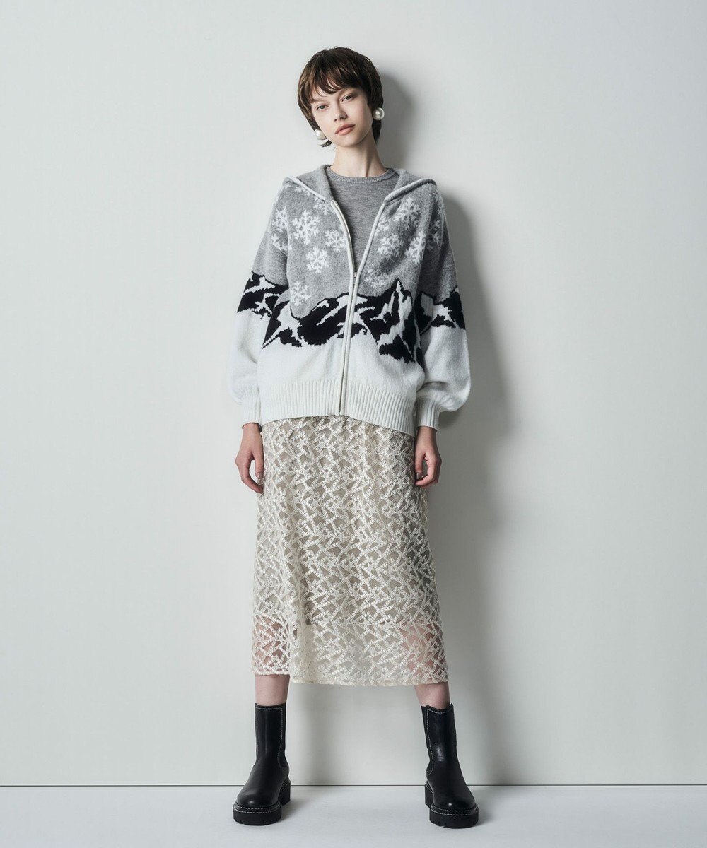 GRACE CONTINENTAL スターembチュールスカート 