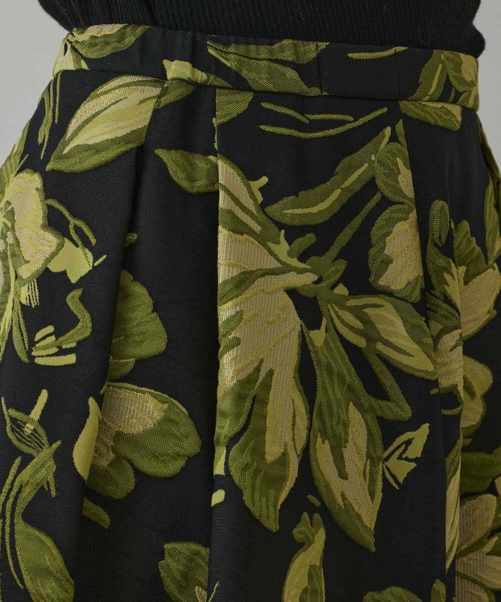 GRACE CONTINENTAL ラメフラワージャガードスカート 