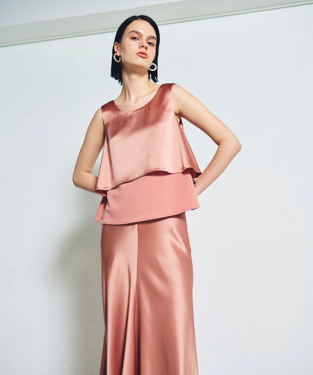 GRACE CONTINENTAL バックコンシャスサテンノースリーブ