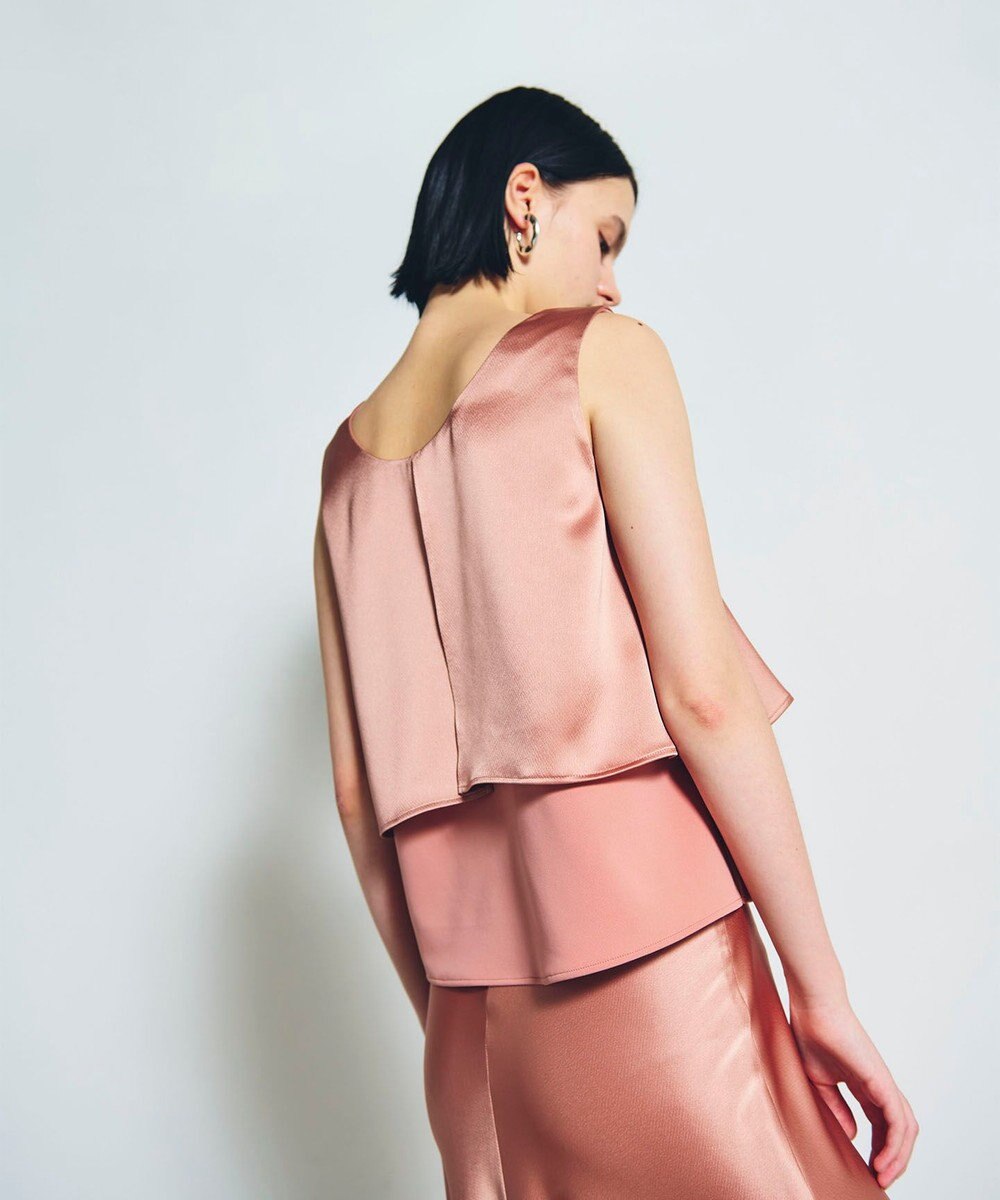 GRACE CONTINENTAL バックコンシャスサテンノースリーブ