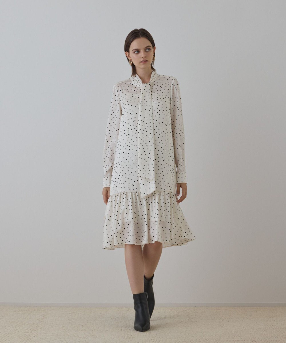 GRACE CONTINENTAL ランダムドットボウタイワンピース 