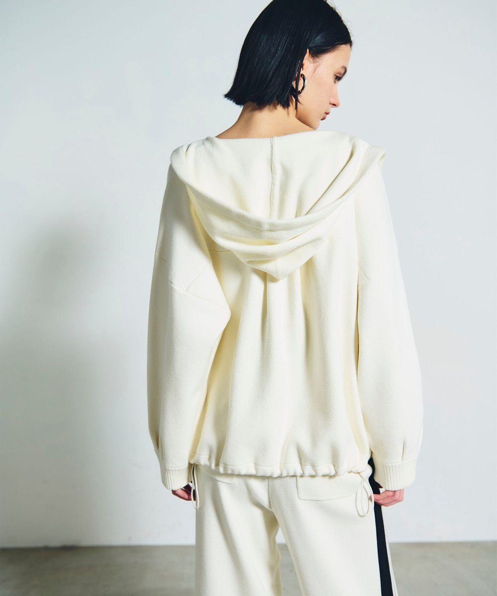 GRACE CONTINENTAL ロゴ刺繍ニットパーカー 