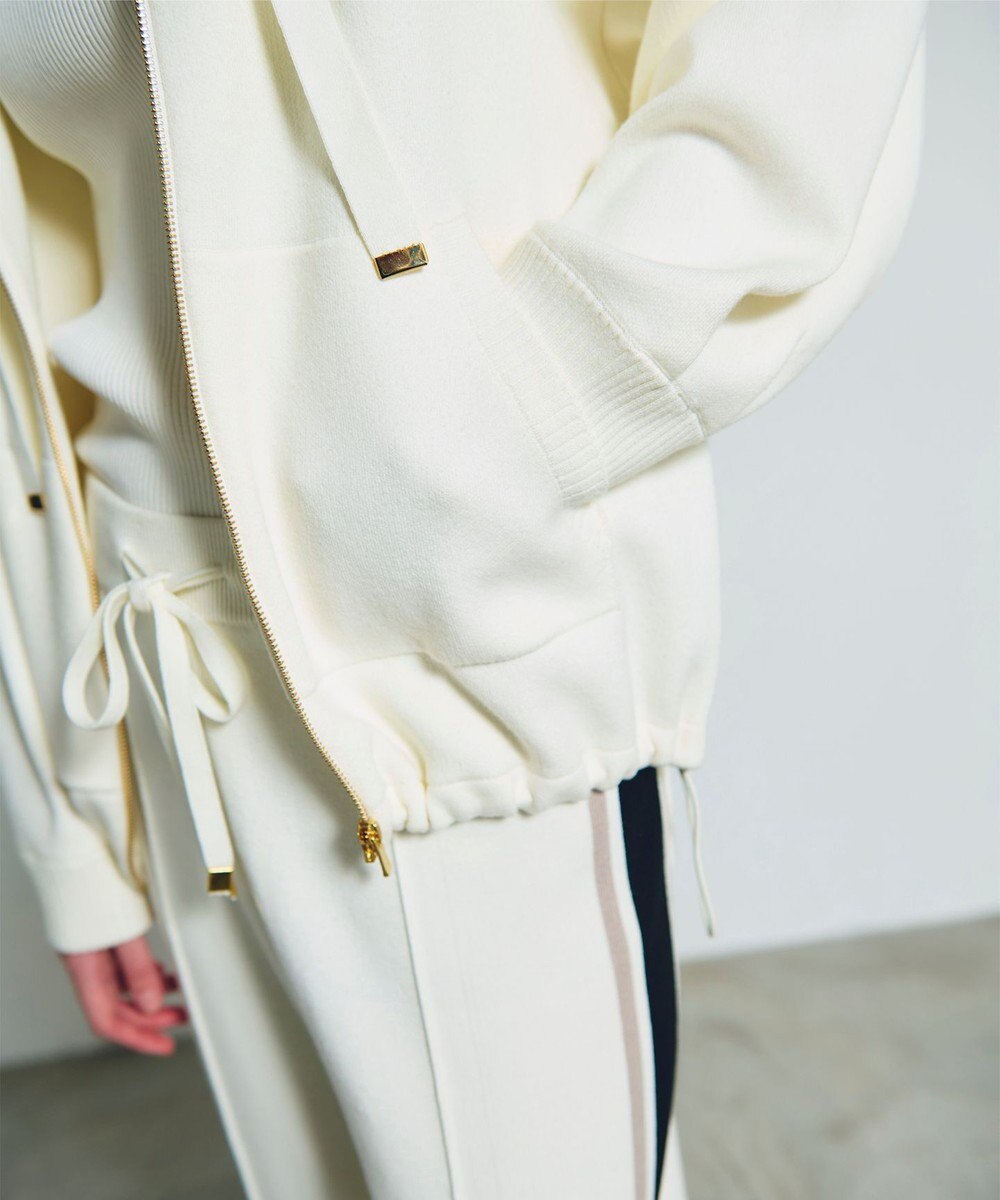 GRACE CONTINENTAL ロゴ刺繍ニットパーカー 