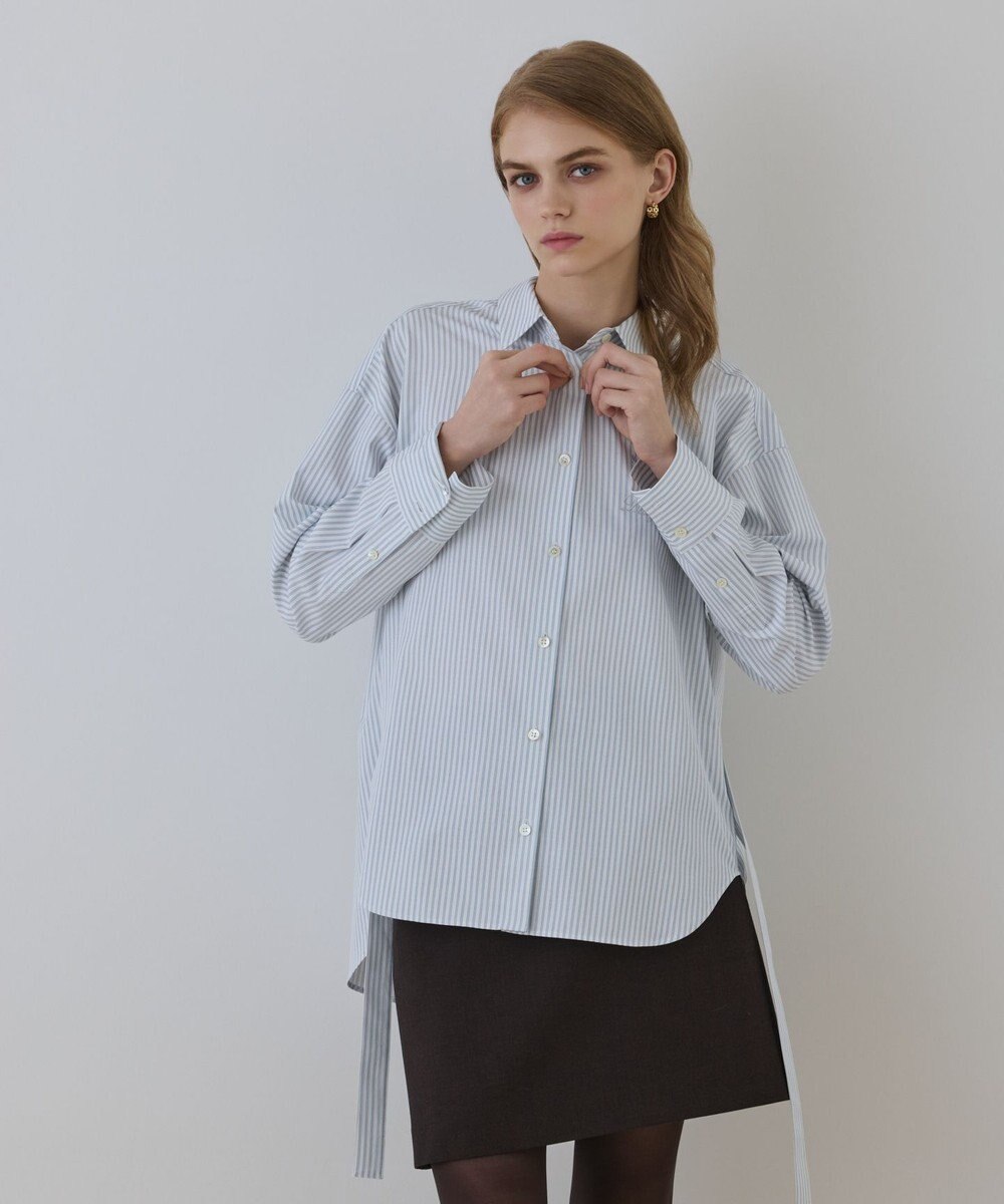 GRACE CONTINENTAL エンブレム刺繍シャツ 