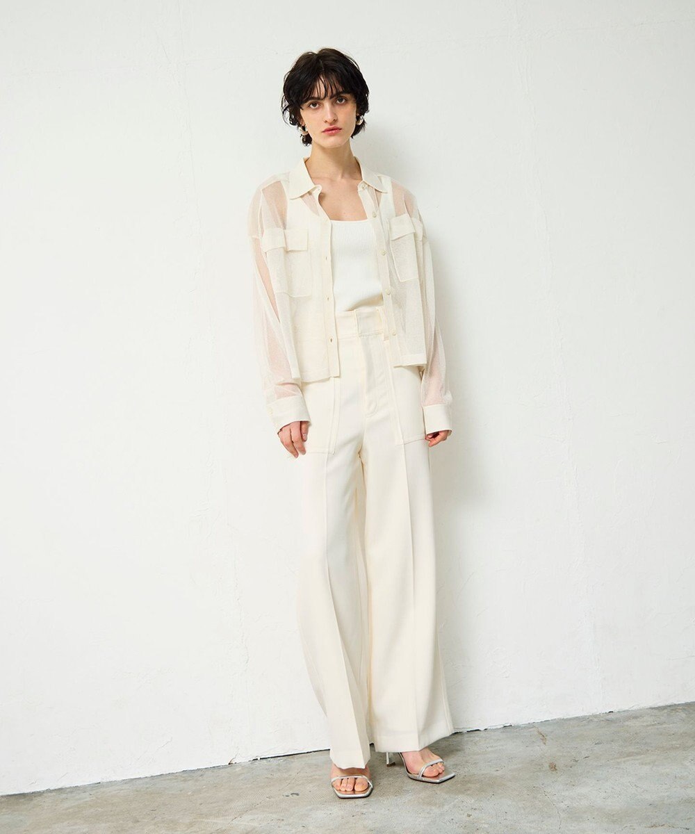 GRACE CONTINENTAL ニットシアーシャツ