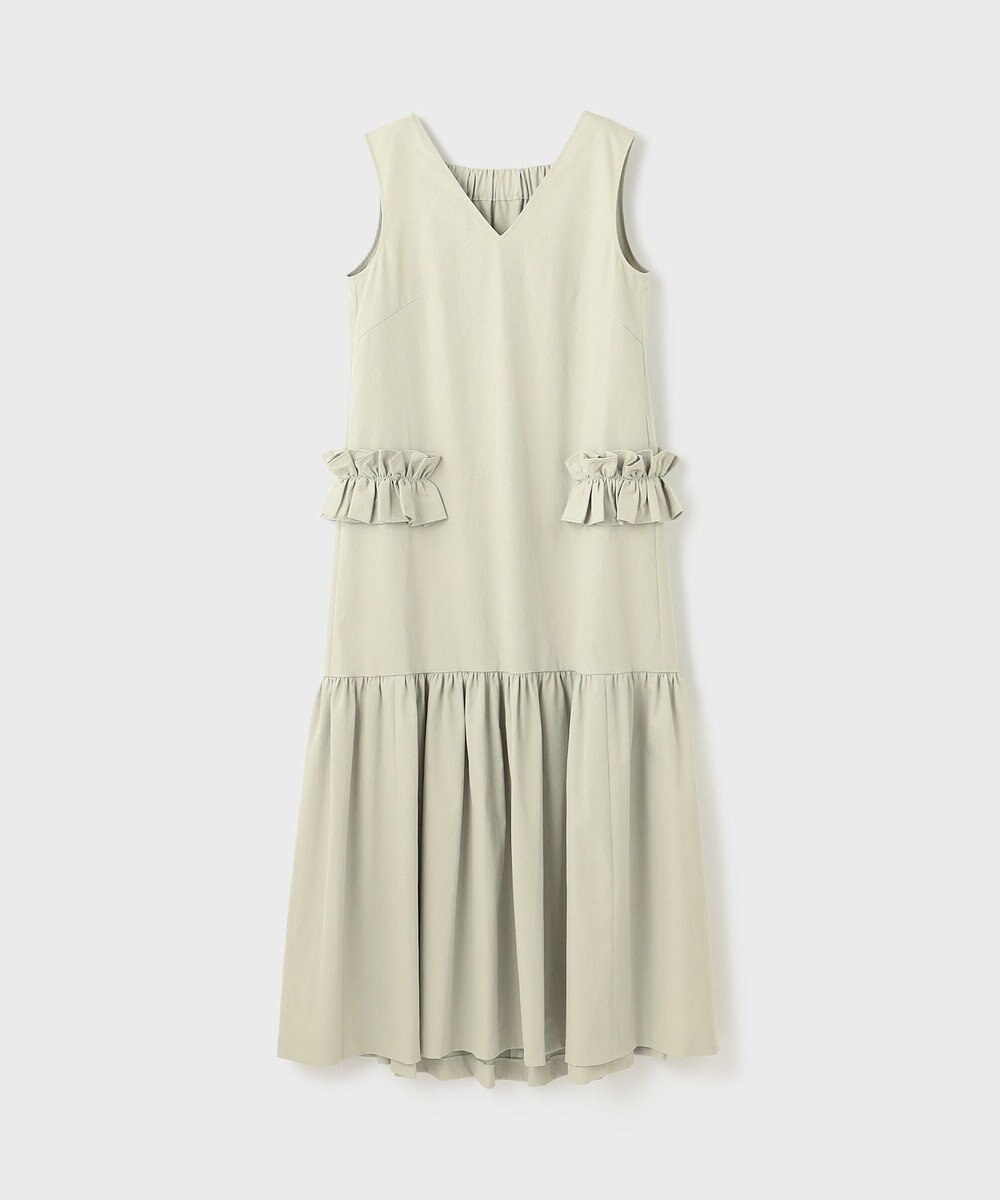 GRACE CONTINENTAL サイドフリルタフタワンピース