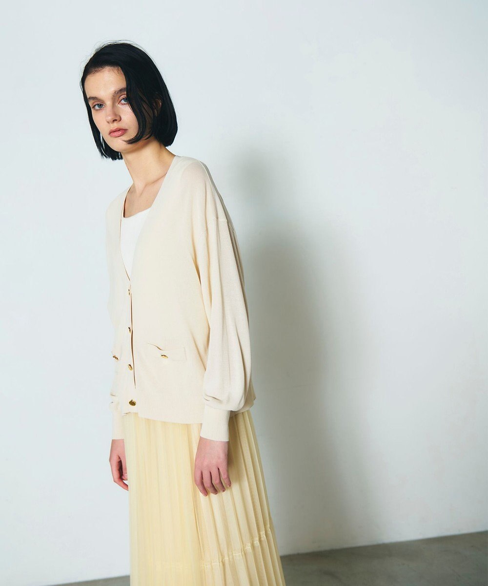 GRACE CONTINENTAL ルーズVネックニットカーディガン