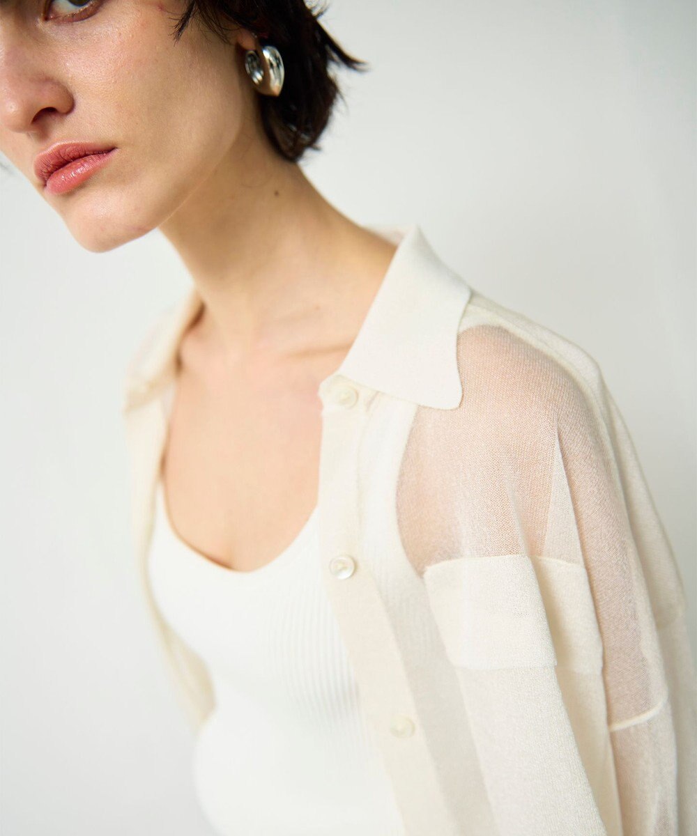 GRACE CONTINENTAL ニットシアーシャツ 