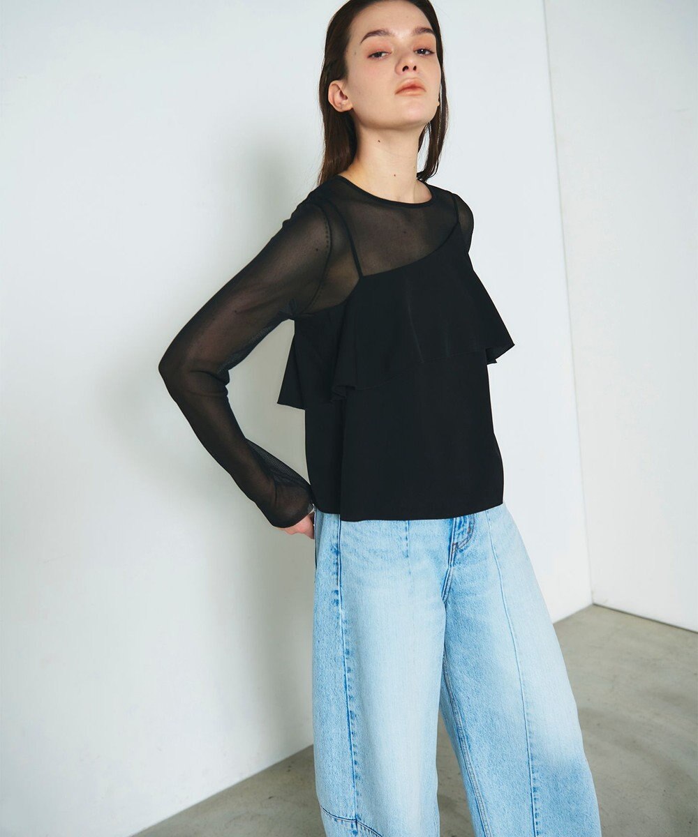 GRACE CONTINENTAL フリルキャミソール 