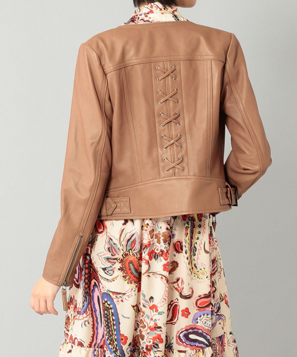 GRACE CONTINENTAL レースアップライダースジャケット 