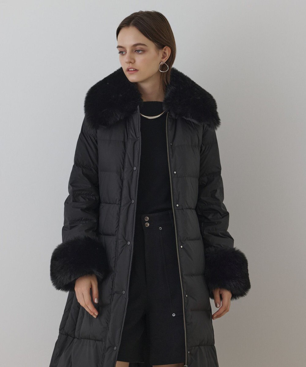 GRACE CONTINENTAL ファーカラーロングダウン 