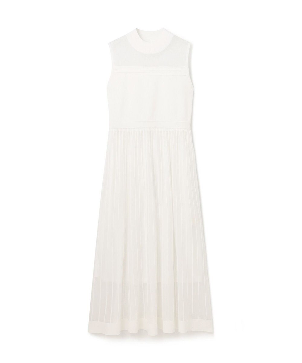 GRACE CONTINENTAL ラメシアープリーツニットワンピース 