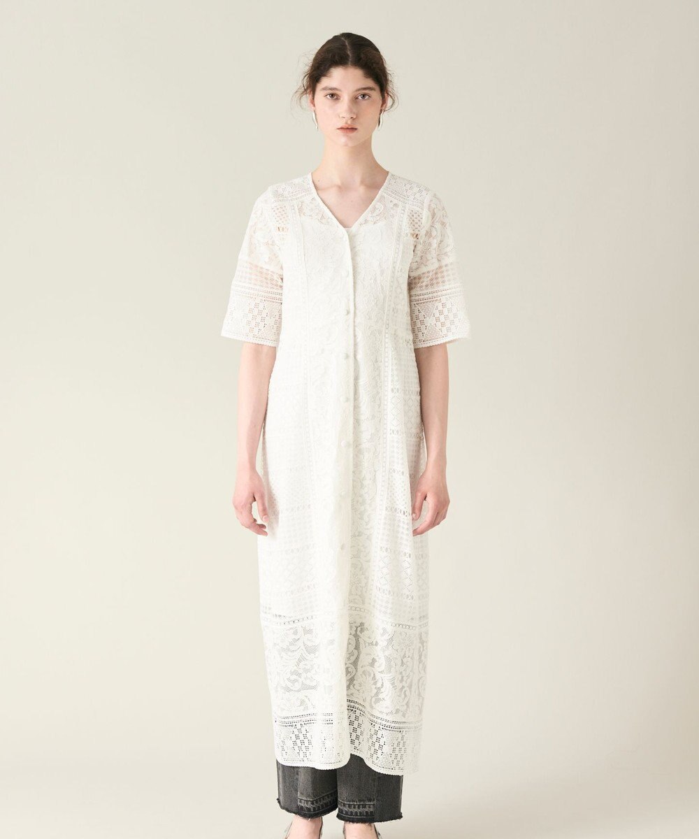 GRACE CONTINENTAL コンビレースVネックワンピース