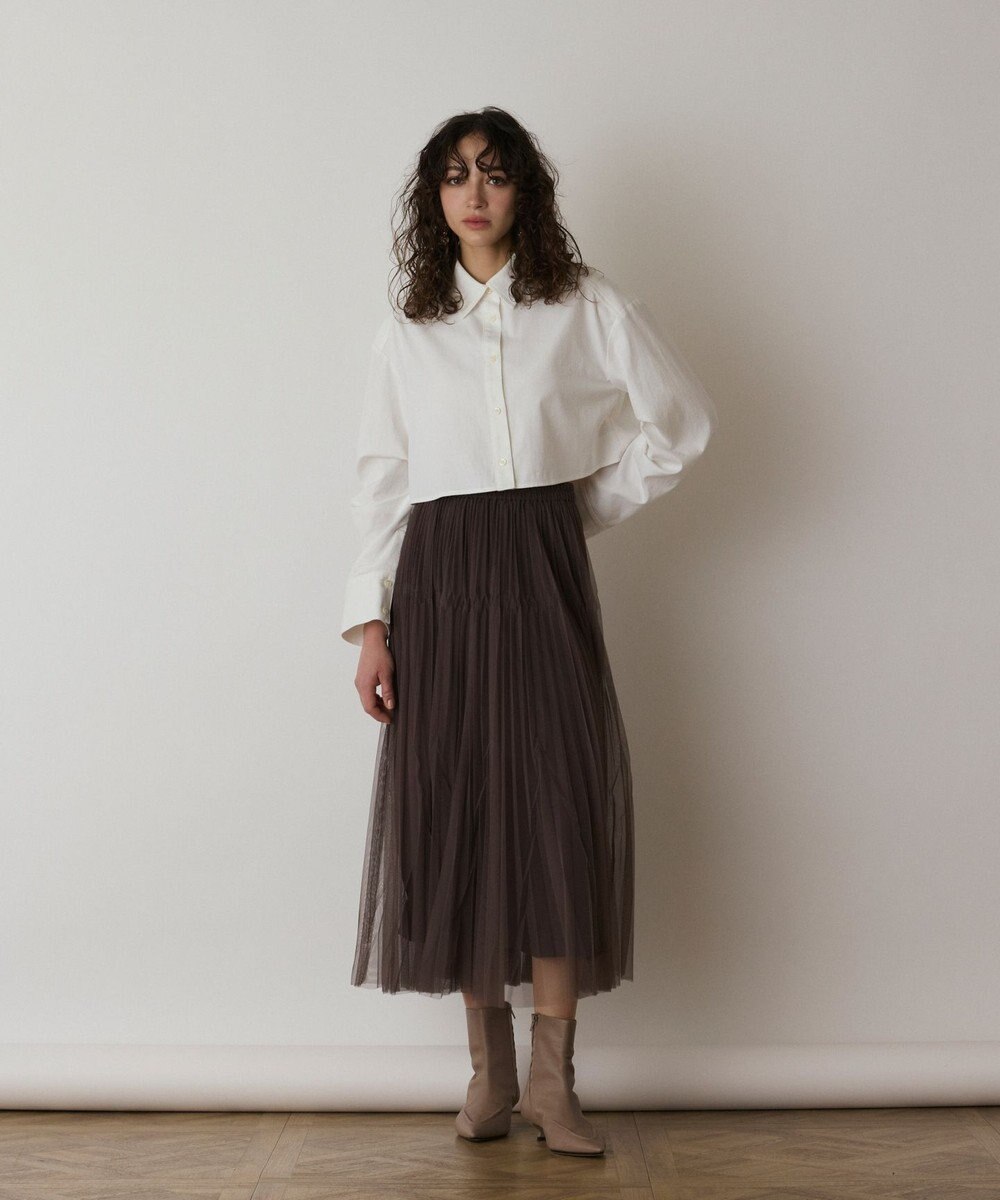GRACE CONTINENTAL チュールマチプリーツスカート 