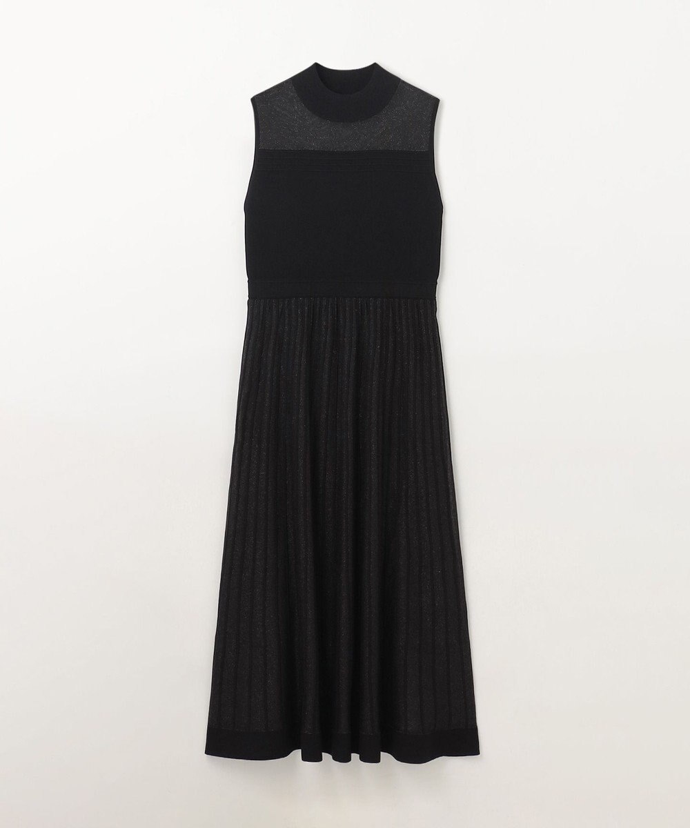 GRACE CONTINENTAL ラメシアープリーツニットワンピース 