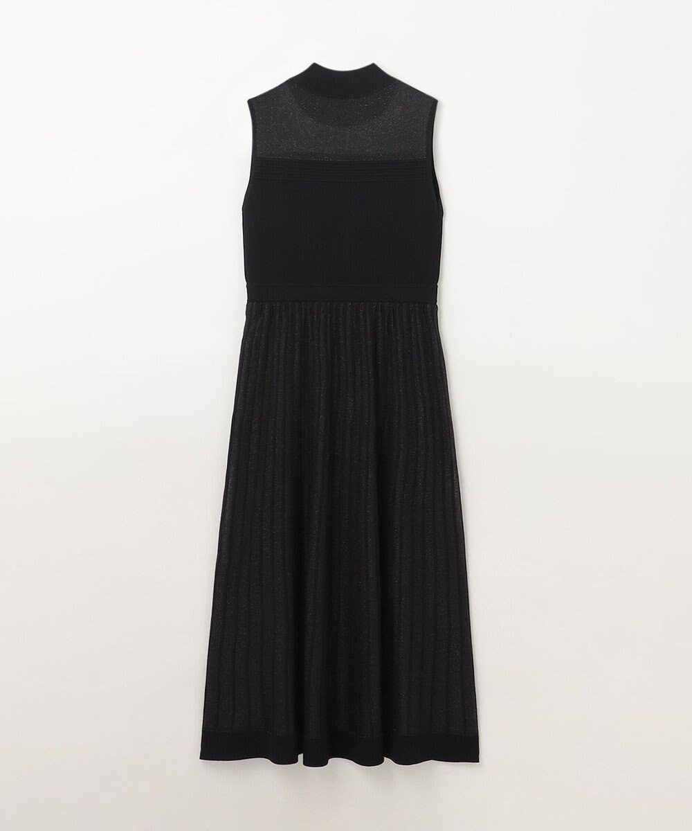 GRACE CONTINENTAL ラメシアープリーツニットワンピース 