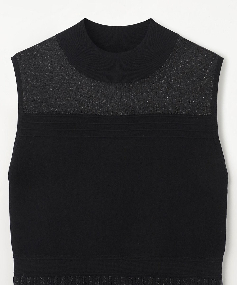 GRACE CONTINENTAL ラメシアープリーツニットワンピース 