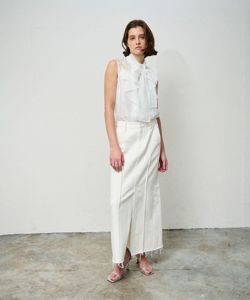 GRACE CONTINENTAL シアーボウタイノースリーブ 