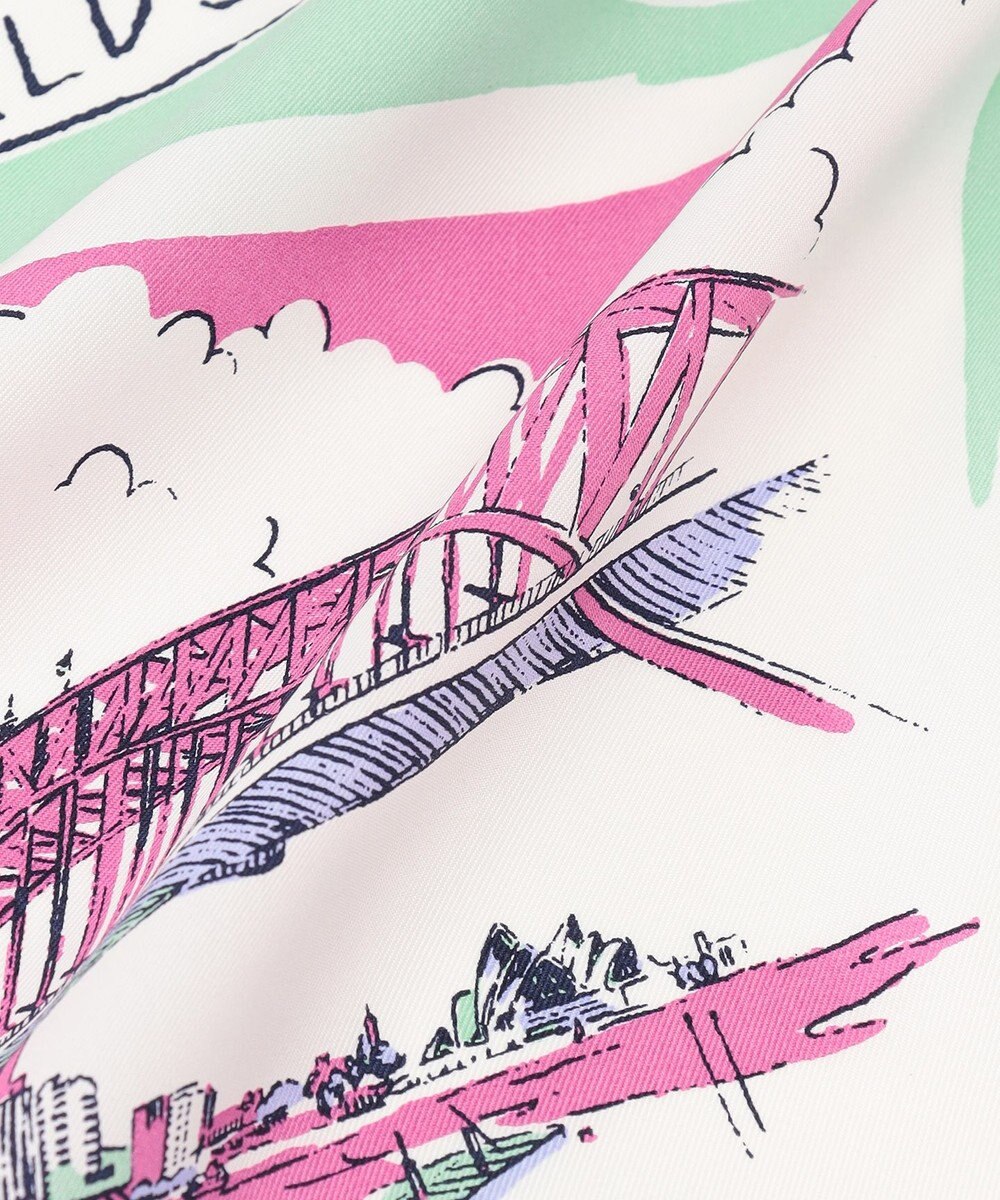 GRACE CONTINENTAL スーヴェニールプリントスカーフ 