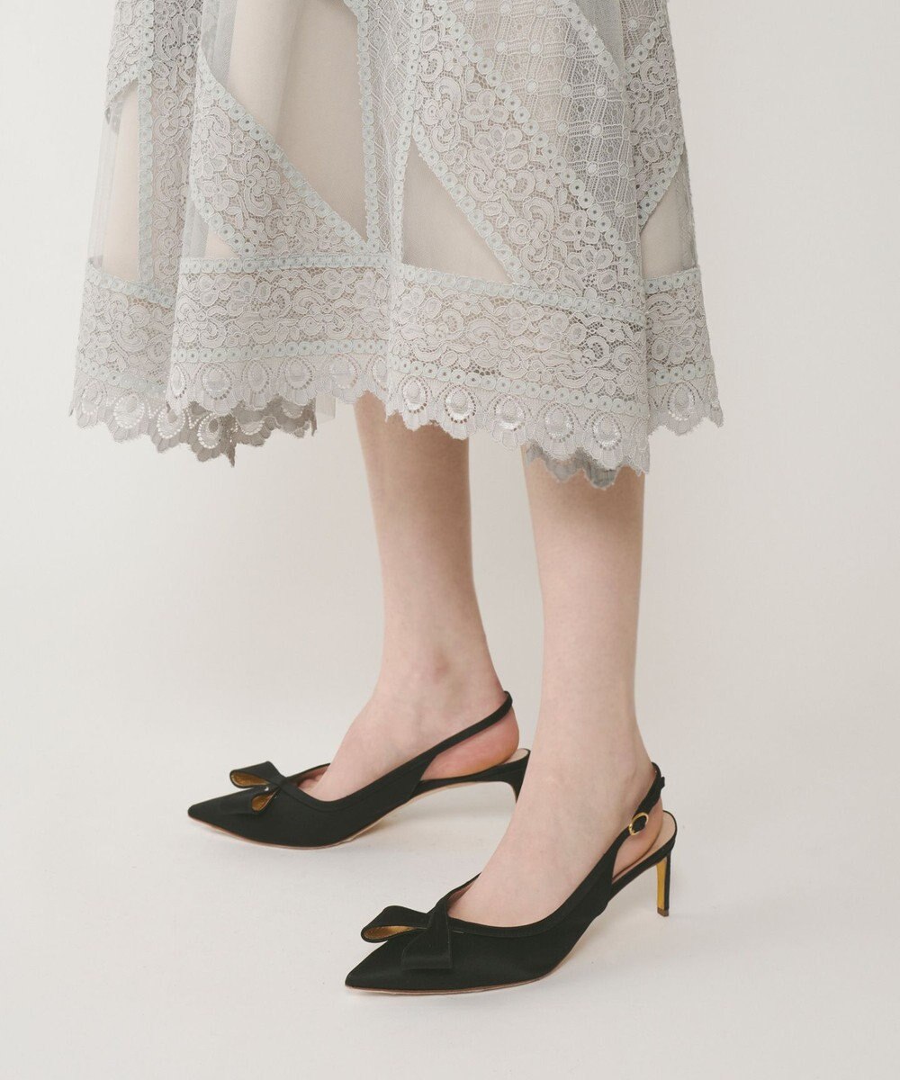 GRACE CONTINENTAL レースパッチワークドレス