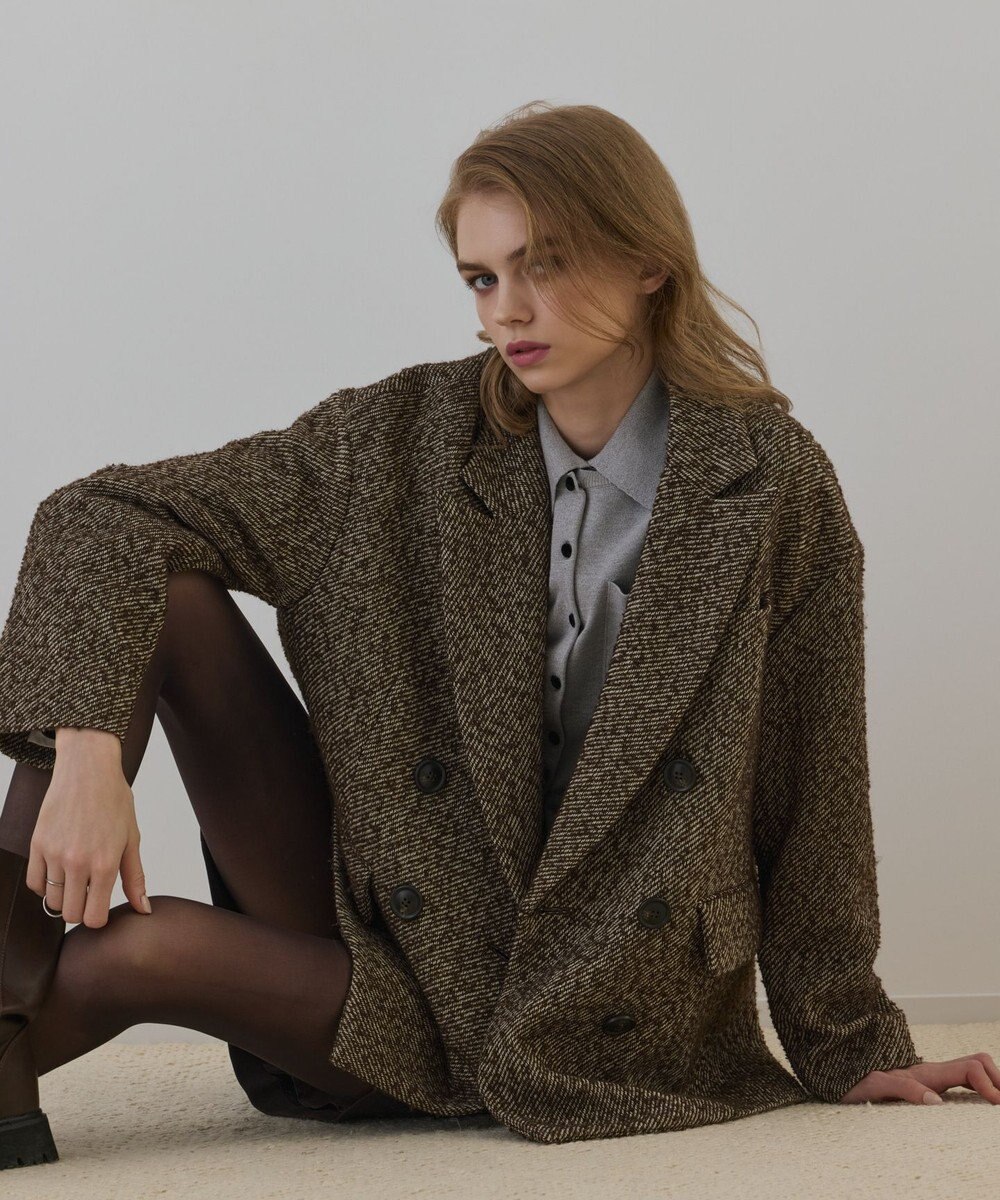 GRACE CONTINENTAL カルゼツイードダブルジャケット 