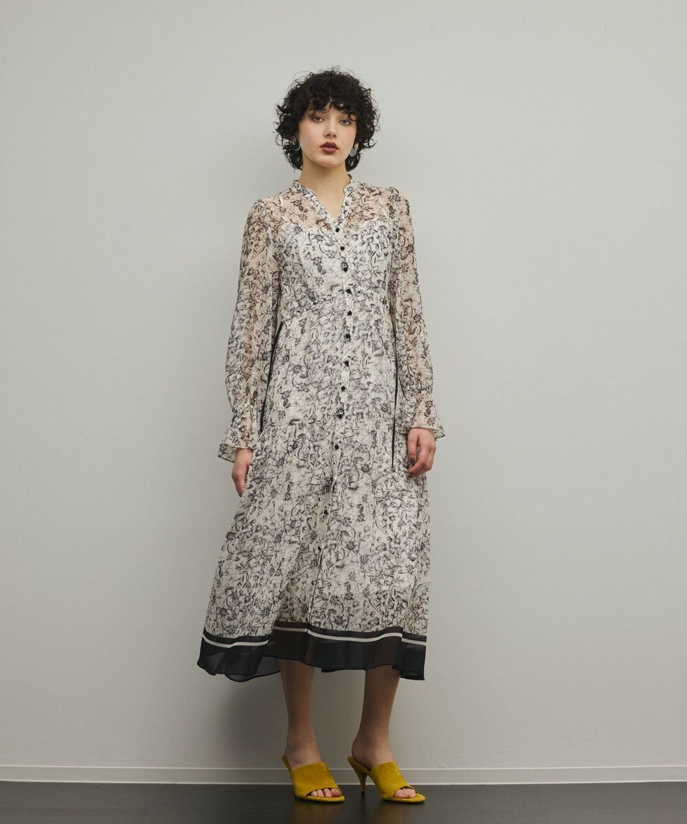 GRACE CONTINENTAL ドロストティアードフレアワンピース 