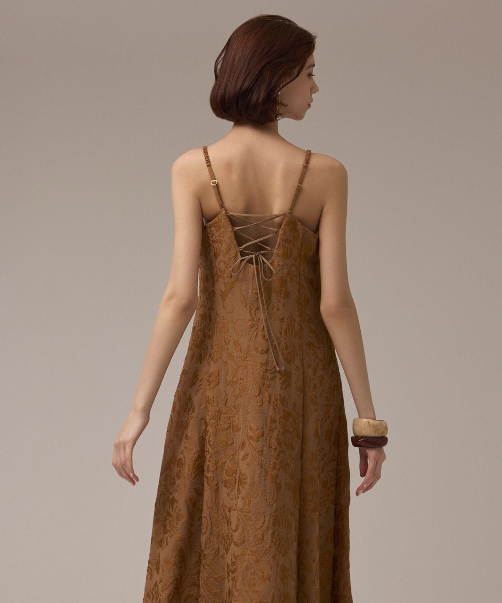 GRACE CONTINENTAL リーフジャガードキャミワンピース 