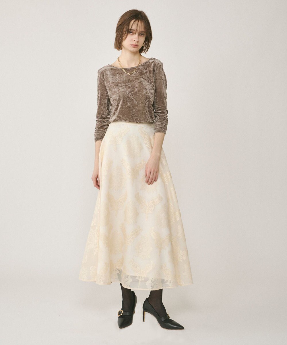 GRACE CONTINENTAL クラッシュベロアカットトップ 