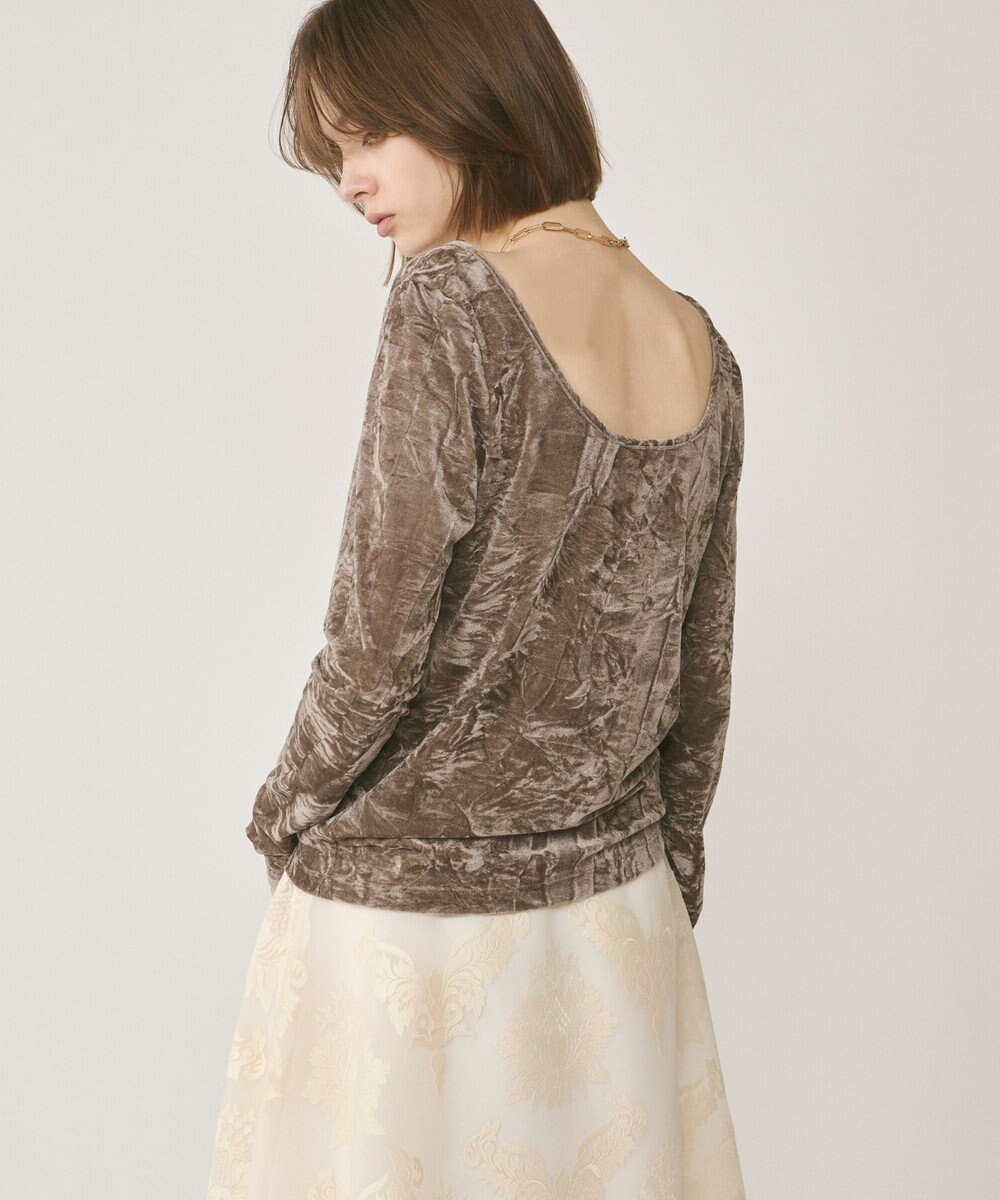 GRACE CONTINENTAL クラッシュベロアカットトップ 