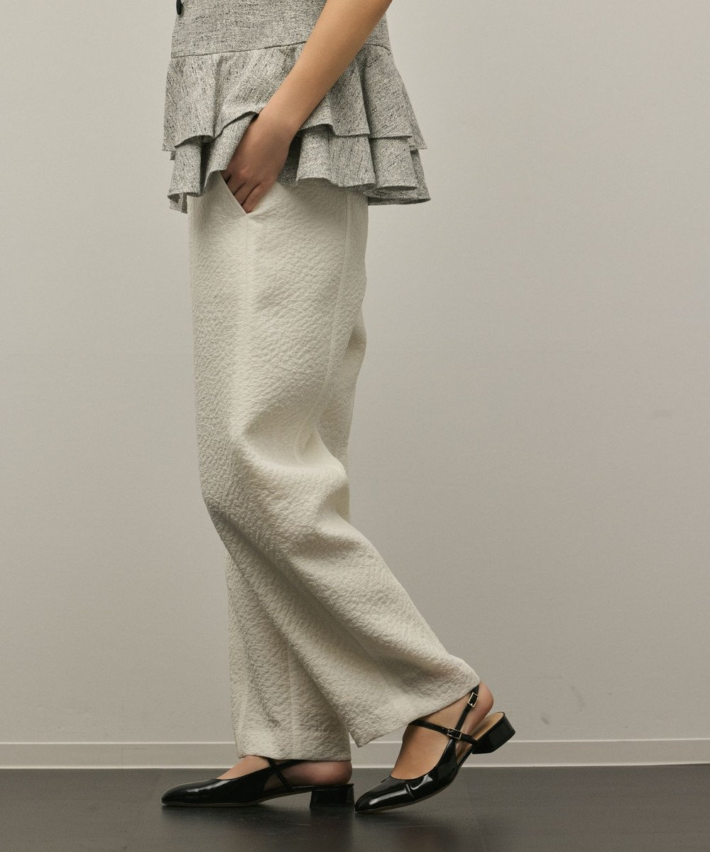 GRACE CONTINENTAL オーガンジージャガードパンツ 