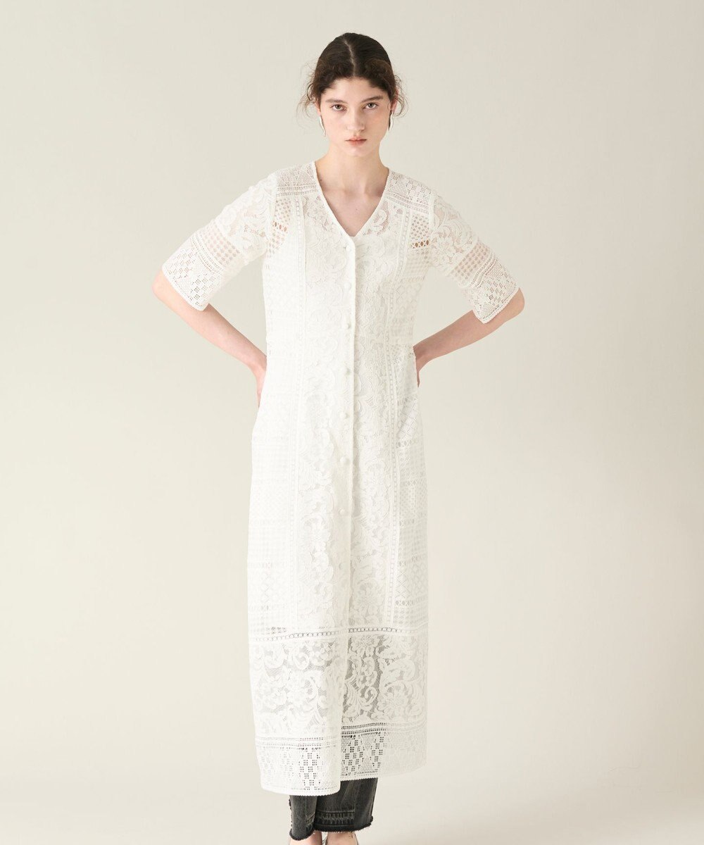 GRACE CONTINENTAL コンビレースVネックワンピース 