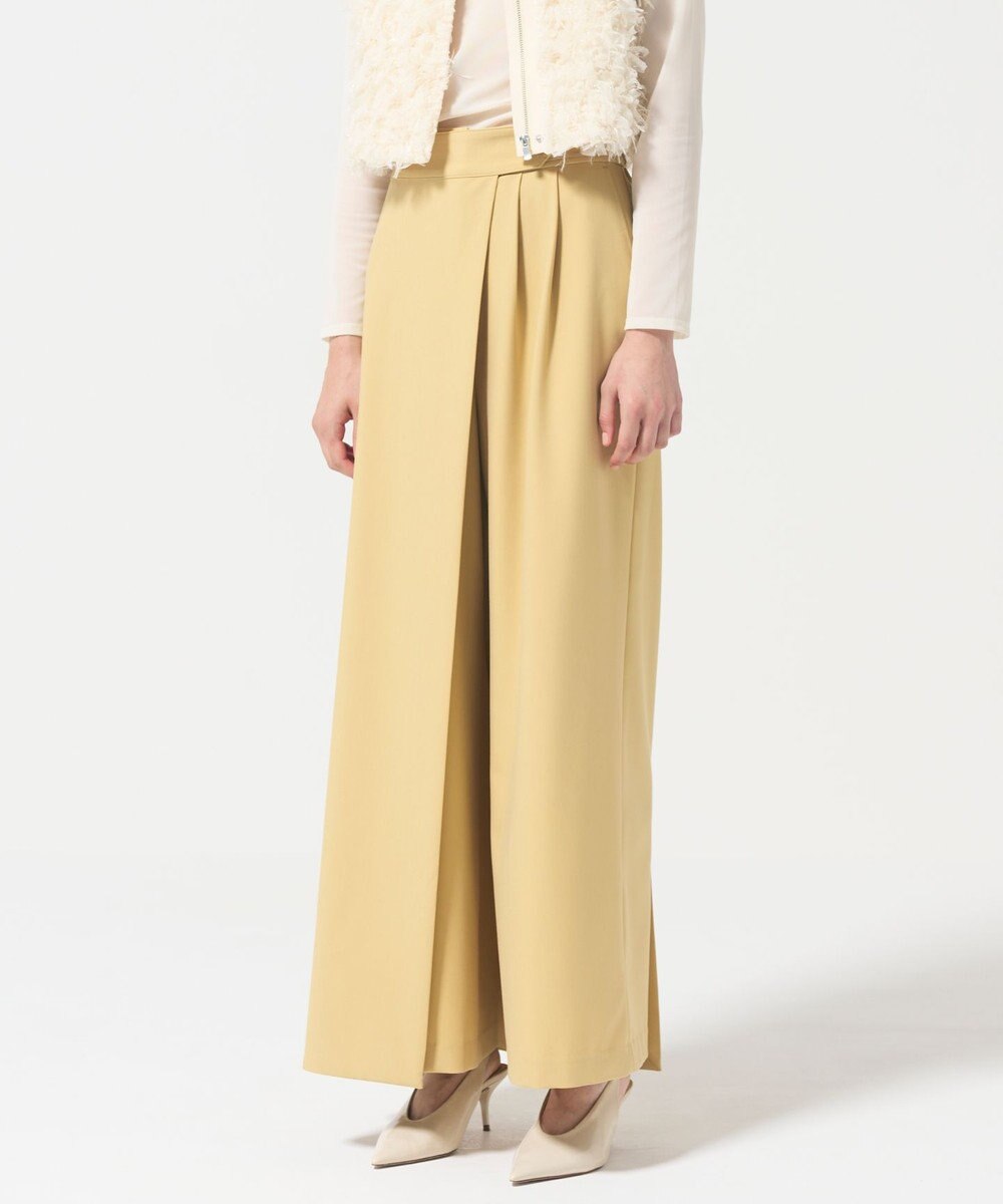 GRACE CONTINENTAL レイヤードタックワイドパンツ