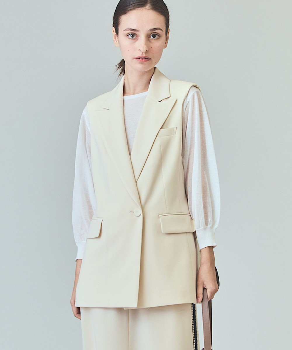 GRACE CONTINENTAL トリアセテーラードジレ