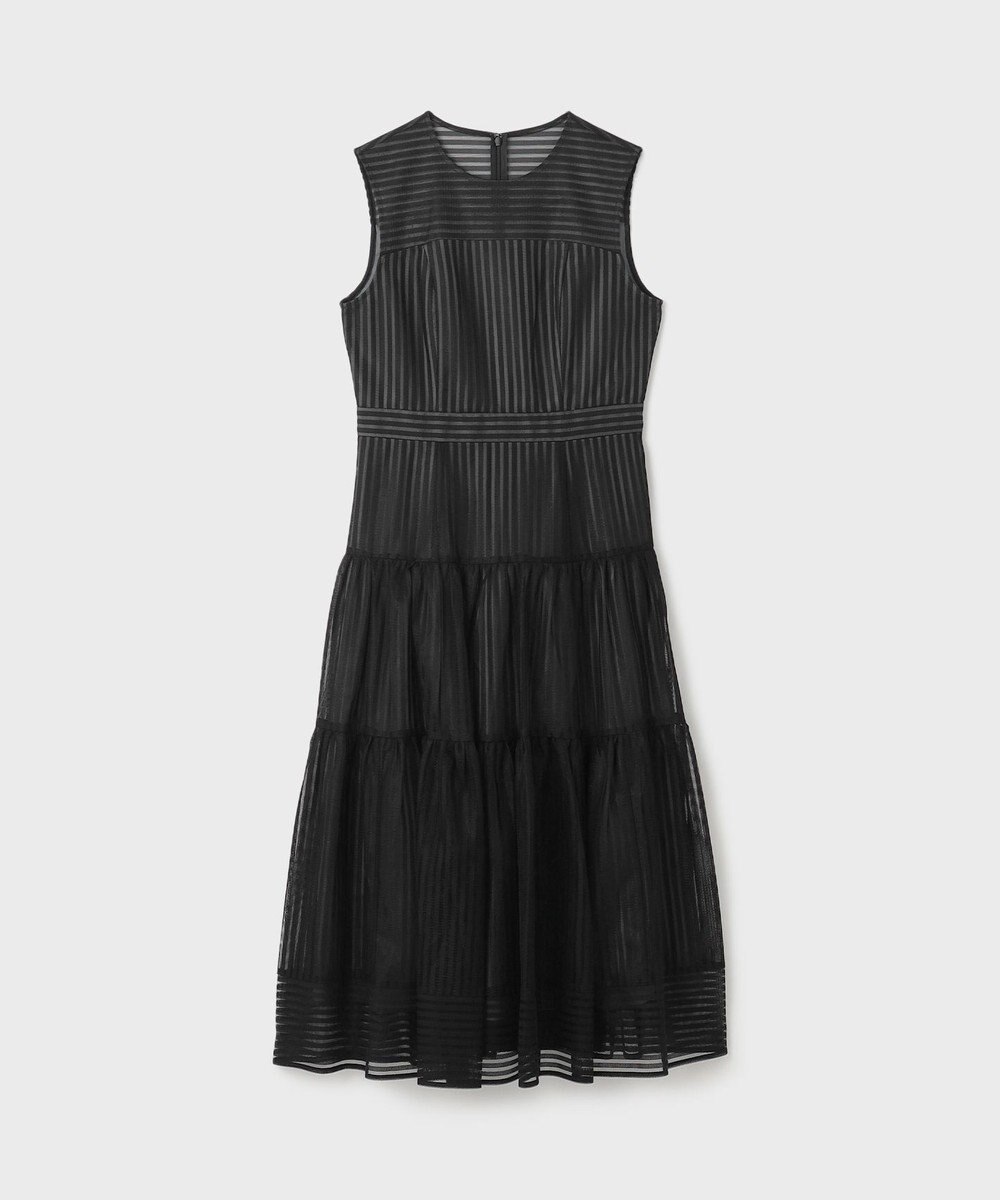 GRACE CONTINENTAL ストライプレースフレアドレス