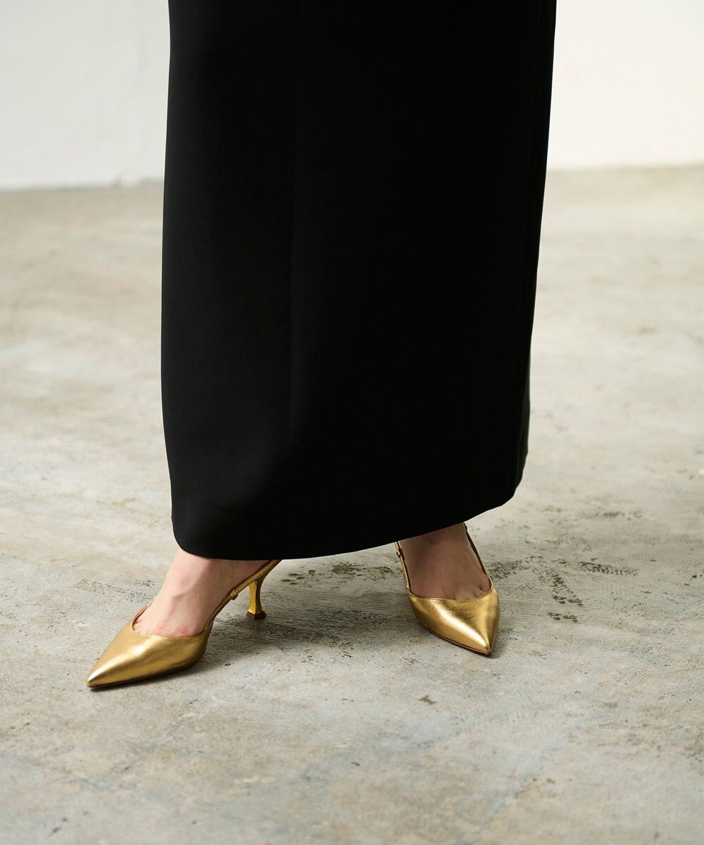 GRACE CONTINENTAL シアーラッフルロングドレス