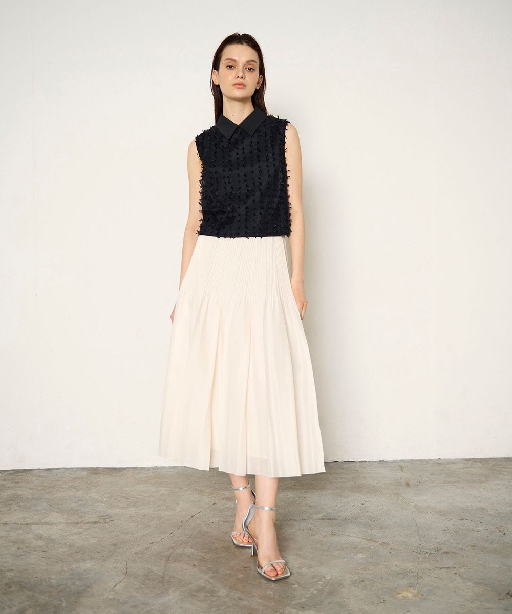 GRACE CONTINENTAL オーガンジープリーツスカート
