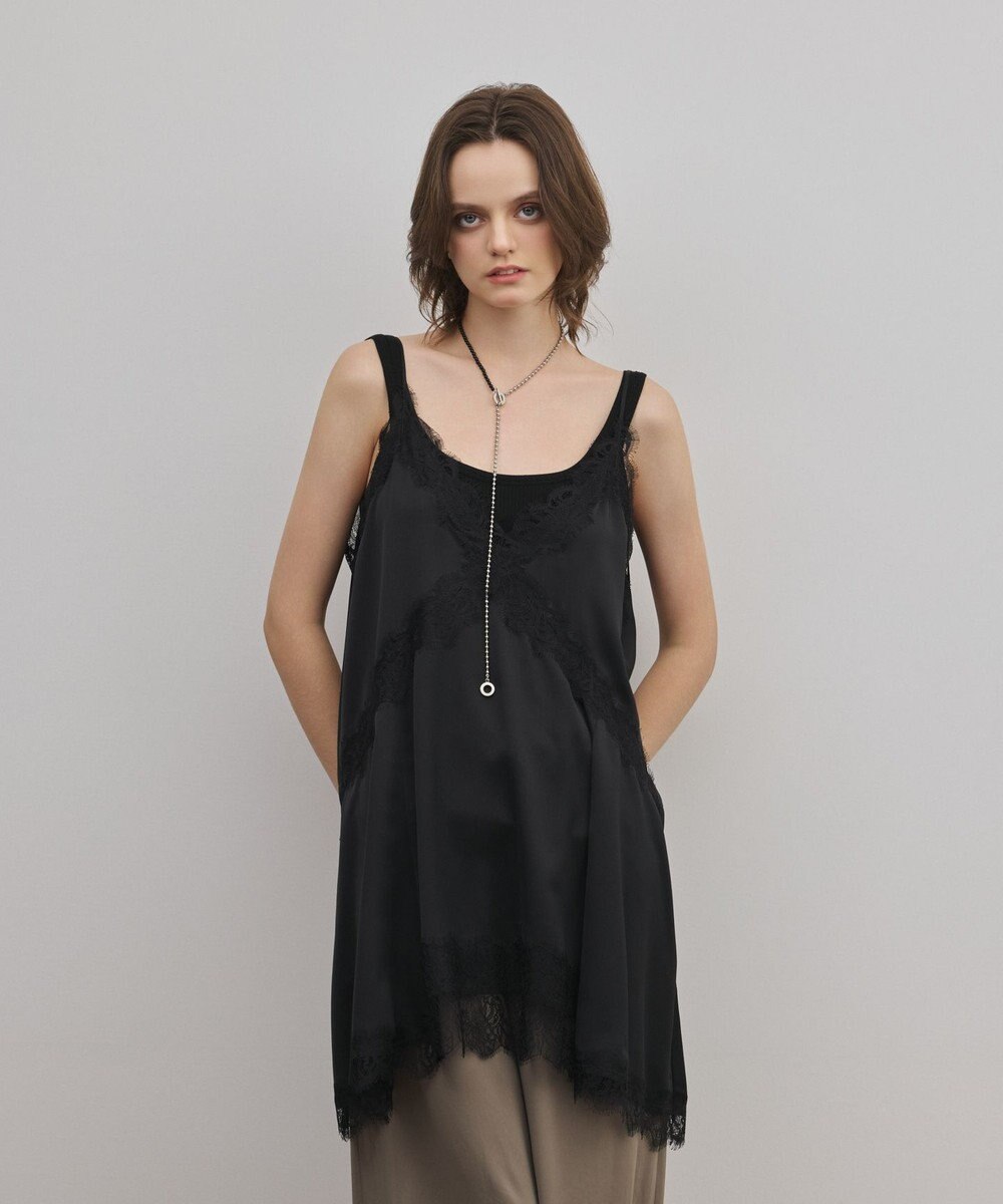 GRACE CONTINENTAL サテンレースキャミ 