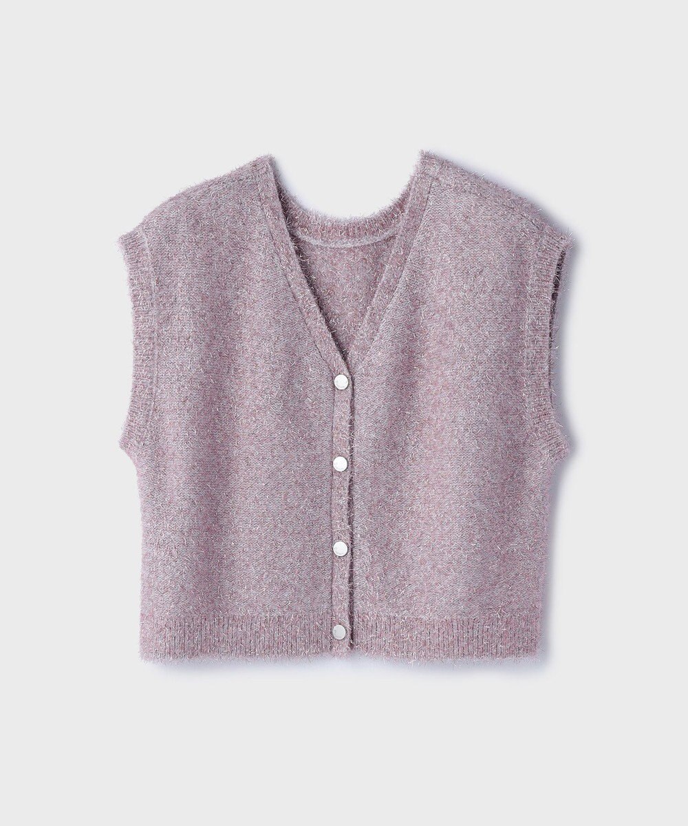 GRACE CONTINENTAL ショートフェザーニットトップ 