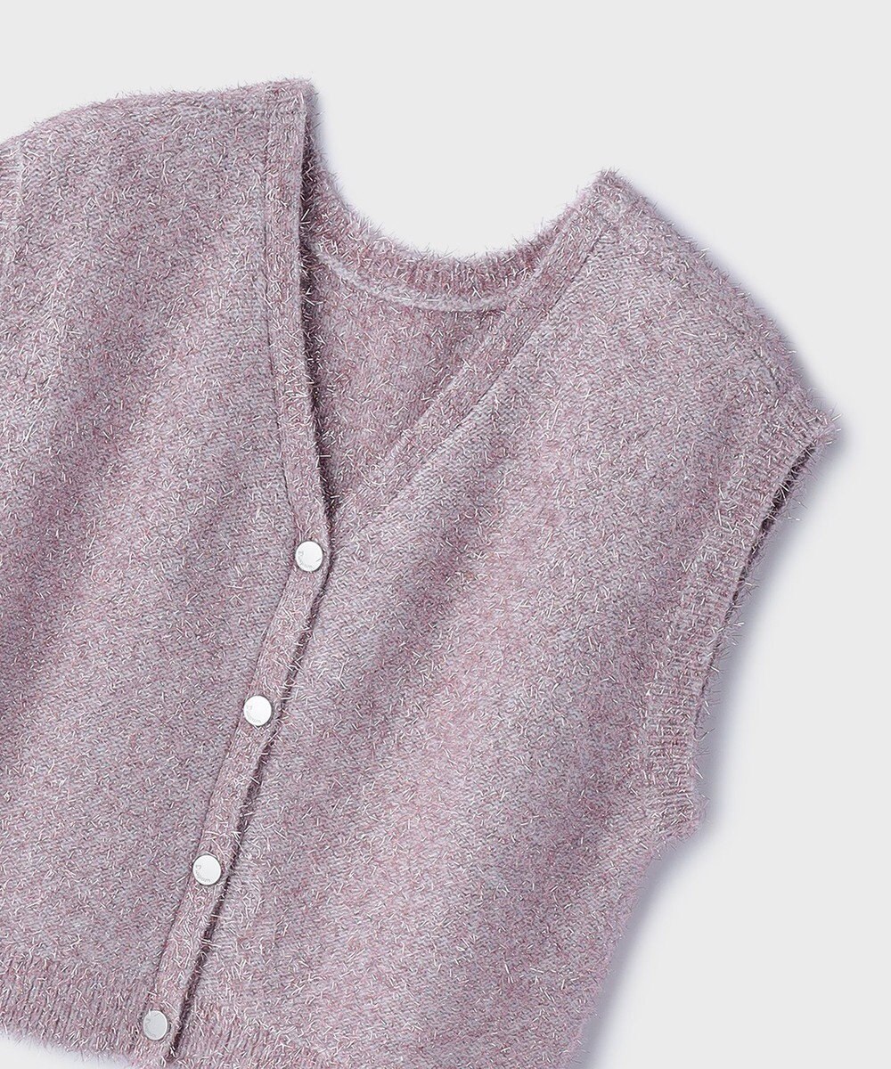 GRACE CONTINENTAL ショートフェザーニットトップ 