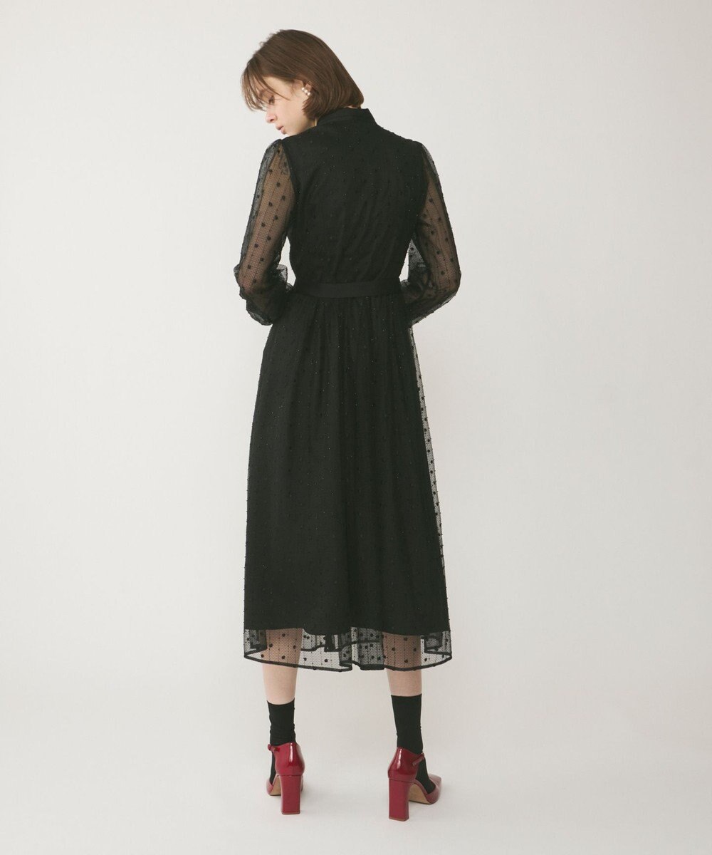 GRACE CONTINENTAL ビーズ刺繍ドットドレス 