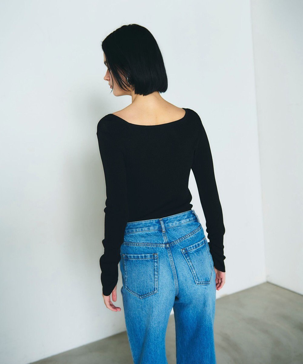 GRACE CONTINENTAL ルーズフレアデニムパンツ