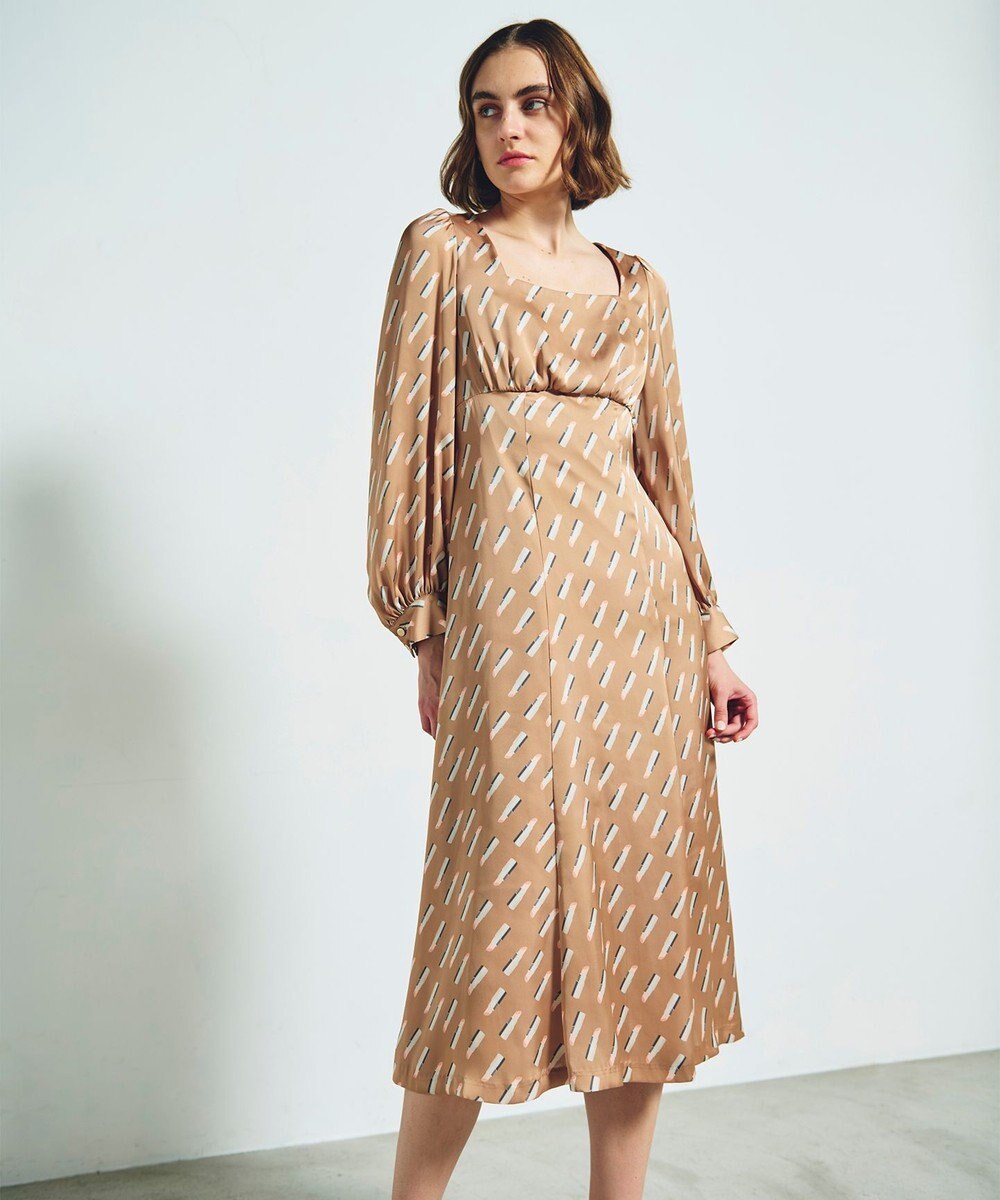 GRACE CONTINENTAL バックシャンリップドレス