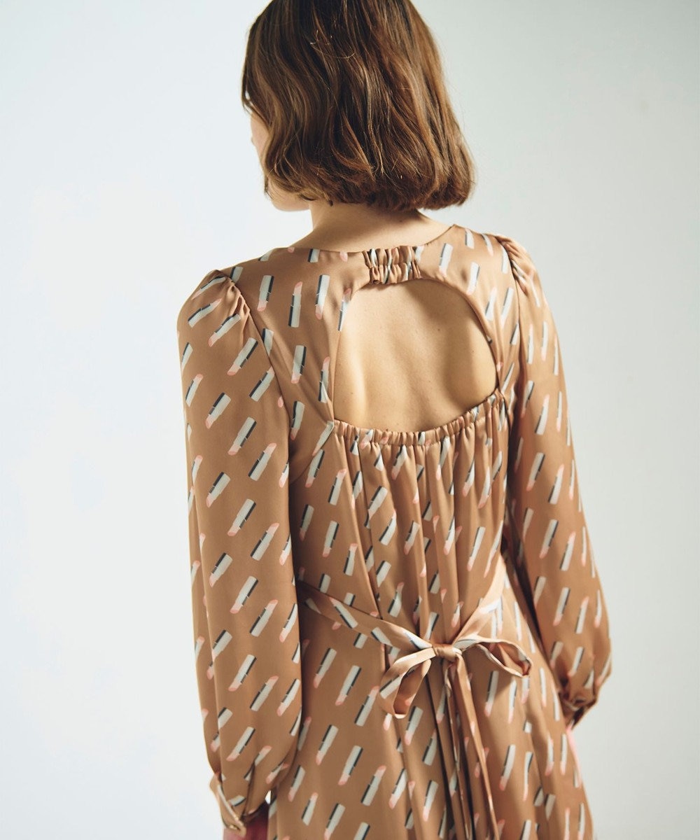 GRACE CONTINENTAL バックシャンリップドレス 