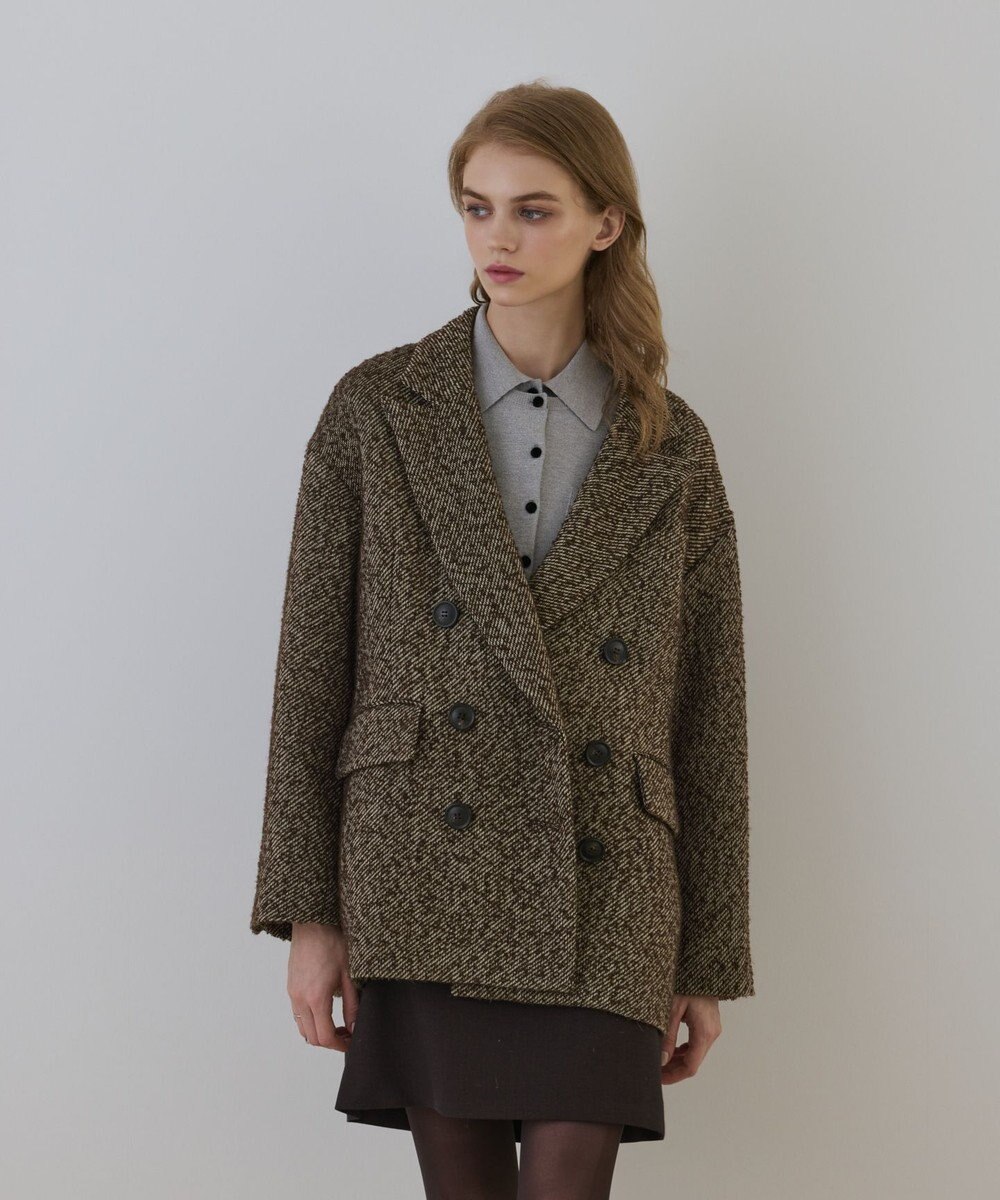 GRACE CONTINENTAL カルゼツイードダブルジャケット 