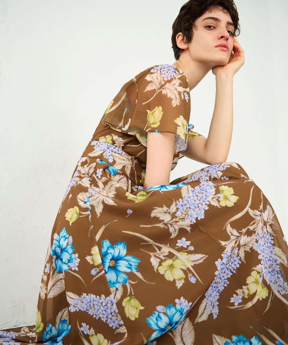 GRACE CONTINENTAL ミモザプリントワンピース