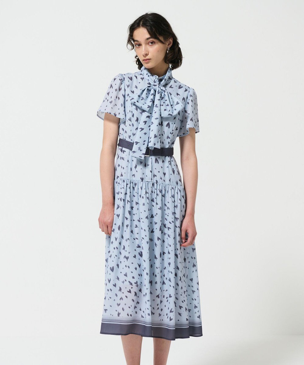 GRACE CONTINENTAL ハートレオパードプリントワンピース 