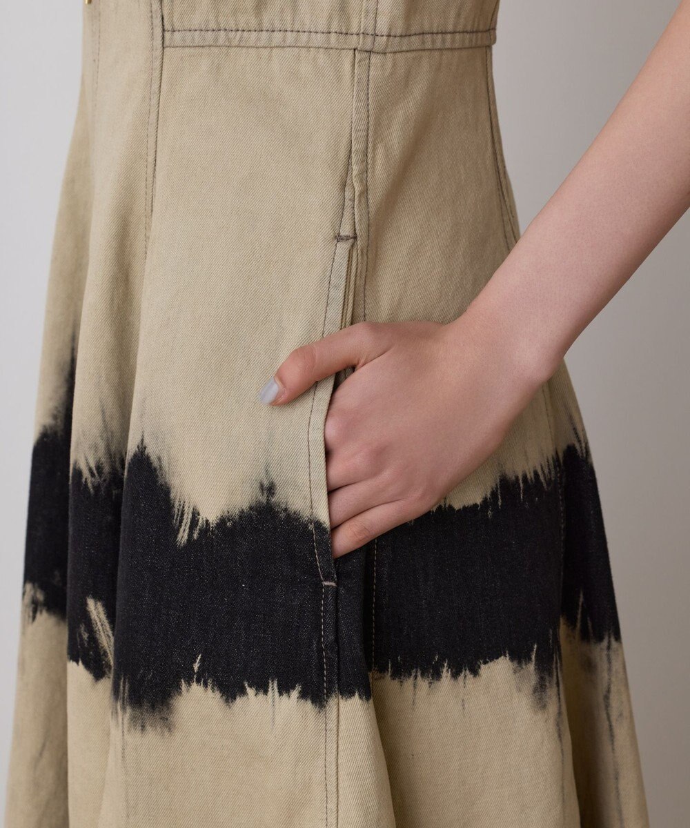 GRACE CONTINENTAL デニム切替サーキュラーワンピース